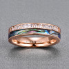 Bague mariage personnalisee titane turquoise a graver