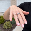 Bague mariage personnalisee titane turquoise a graver