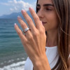 Bague alliance tungstene brossé zirconium