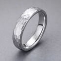 Modern Union – Customizable Hammered Tungsten Wedding Ring