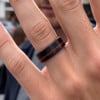 Bague personnalisee homme anneau tungstene ligne bois