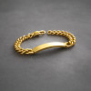 Bracelet personnalise homme gourmette acier chaine a graver