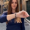 Bracelet ceramique blanche maillons aimantes