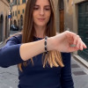 Bracelet ceramique blanche maillons aimantes