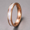 Bague homme anneau carbure de tungstene serti abalone nacre