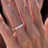 Bague homme anneau carbure de tungstene serti abalone nacre