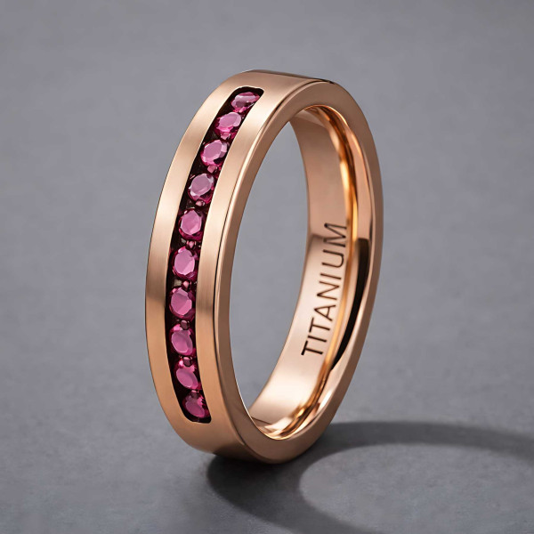 Bague personnalisee titane noir homme anneau brosse zirconium a graver