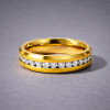 Bague personnalisee homme anneau titane ruban mat noir brosse a graver