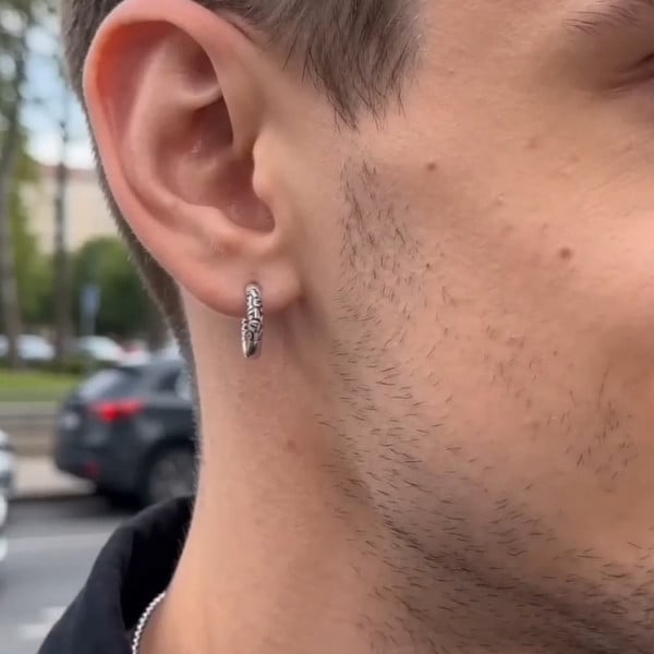 Pendientes celtas de plata para hombre y mujer, aros criollos