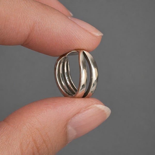 Boucles d'oreille argent homme femme creoles