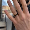 6mm Bague personnalisee homme anneau tungstene noir brosse rainure