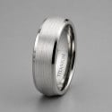 6mm Bague alliance en titane finition brossée – élégance intemporelle
