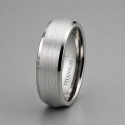 Bague alliance en titane finition brossée – élégance intemporelle