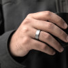 6mm Bague alliance en titane finition brossée – élégance intemporelle
