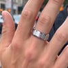 6mm Bague alliance en titane finition brossée – élégance intemporelle