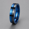 Bague personnalisee titane noir anneau homme bande rainure