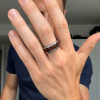 Bague homme personnalisable tungstène onyx