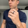 Bague homme personnalisable tungstène onyx