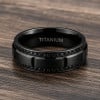 Bague titane personnalisee mat brosse homme femme (Dupliqué)