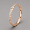 R Bague éternité 2mm en titane sertie de zircons – élégance fine et intemporelle