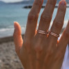 Bague éternité 2mm en titane sertie de zircons – élégance fine et intemporelle