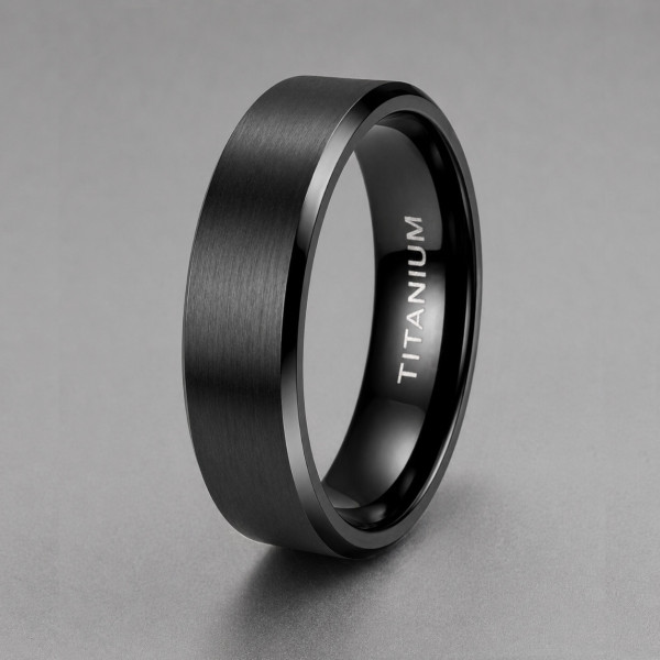 Bague alliance titane noir – sobriété moderne et élégance durable