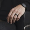 6mm Bague alliance titane noir – sobriété moderne et élégance durable