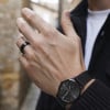 6mm Bague alliance titane noir – sobriété moderne et élégance durable