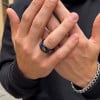 Bague alliance homme en carbure de tungstène noir 8mm – minéraux naturels