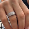 Bague personnalisee homme anneau titane plaque or style pneu biker rouage