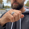 Bague argent ouvert homme oeil de dieu