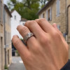 Bague alliance homme en carbure de tungstène 8mm – incrustation corne naturelle et élégance authentique