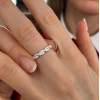R Bague de fiançailles femme en argent 925 sertie de zircons – finesse romantique et éclat intemporel