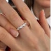 R Bague de fiançailles femme en argent 925 sertie de zircons – finesse romantique et éclat intemporel