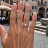 Anillo Solitario de Compromiso en Plata 925 – Moissanita Brillante de 0,5 Quilates y Grabado Gratis