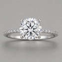 Bague solitaire de fiançailles en argent 925 – zircon 2 carats et élégance intemporelle