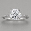 Bague solitaire de fiançailles en argent 925 – zircon 2 carats et élégance intemporelle