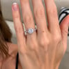 Bague solitaire de fiançailles en argent 925 – zircon 2 carats et élégance intemporelle