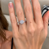 Bague solitaire de fiançailles en argent 925 – zircon 2 carats et élégance intemporelle