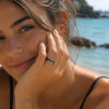Anello in titanio personalizzato Anello in fibra di carbonio nero con incisione personalizzata