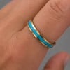 Bague personnalisee homme tungstene noir fibre de carbone bords biseaute