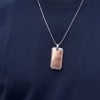 Pendentif personnalise homme plaque militaire tungstene