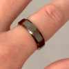 4mm Bague ceramique noire matte brossee anneau personnalisable homme femme