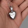Pendentif acier coeur photo personnalisable