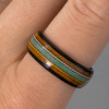 Bague personnalisee anneau homme tungstene bois opale