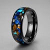 Bague Tungstène Pierre Minérale Dome Personnalisée
