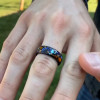 Bague Tungstène Pierre Minérale Dome Personnalisée