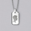 Pendentif personnalise homme plaque militaire tungstene