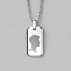 Pendentif personnalise homme plaque militaire tungstene