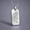 Pendentif personnalise homme plaque militaire tungstene